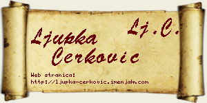 Ljupka Čerković vizit kartica